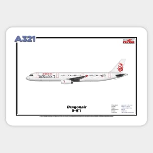 Airbus A321 - Dragon (Art Print) Sticker